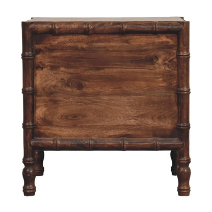 Bamboo Frame Nightstand in Roasted Almond | Bedside Table