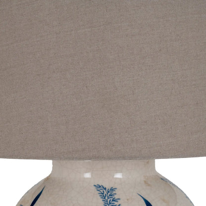 Blue Flora Ceramic Pot Lamp