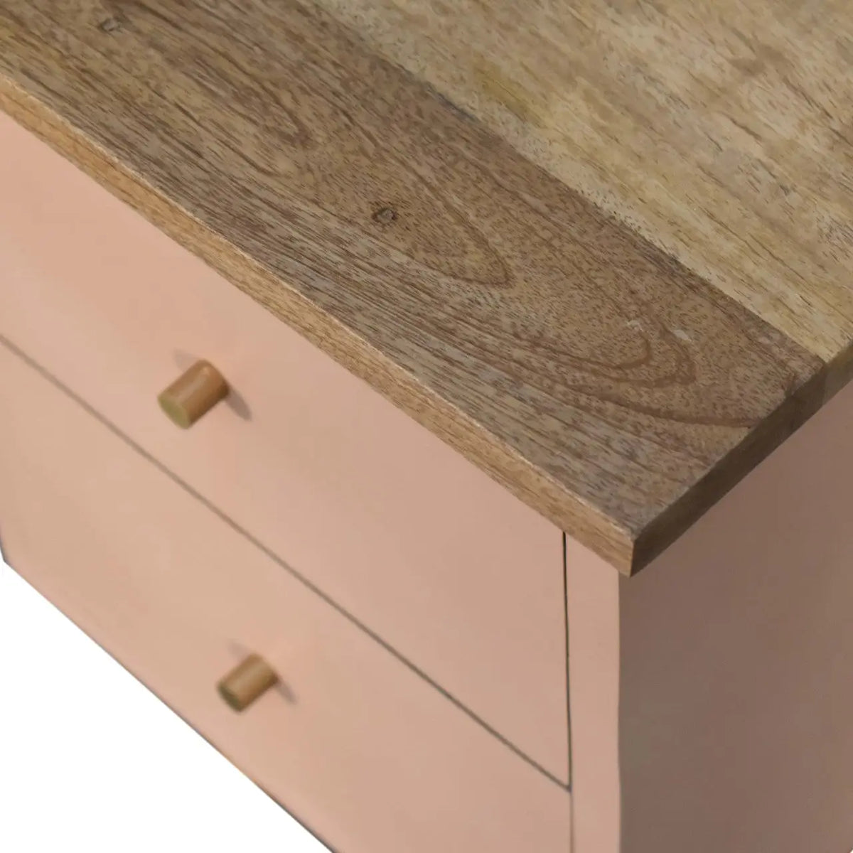 Blush Pink Hand Painted Bedside Table | Nightstand