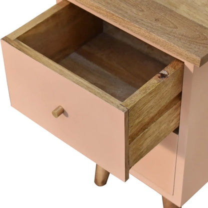 Blush Pink Hand Painted Bedside Table | Nightstand
