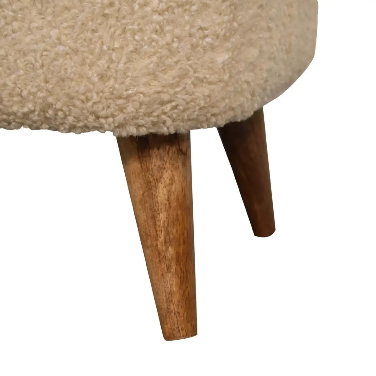 Boucle Cream Square Footstool | Ottoman