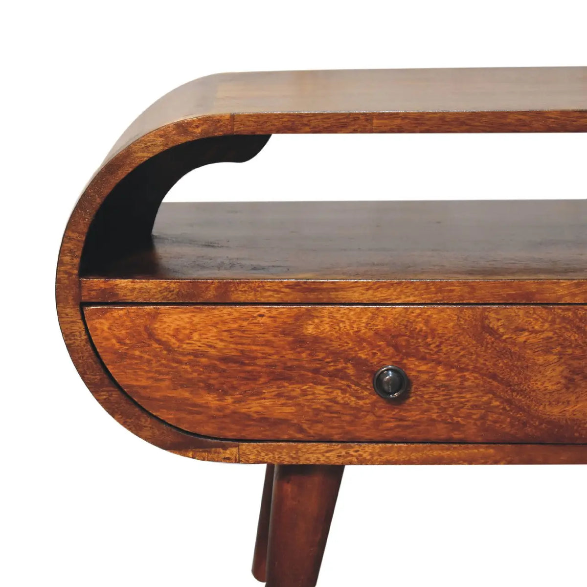 Chestnut Circular TV Stand | Media Unit