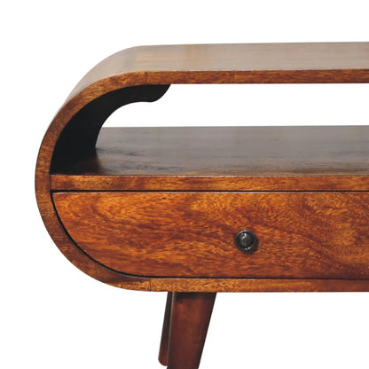 Chestnut Circular TV Stand | Media Unit