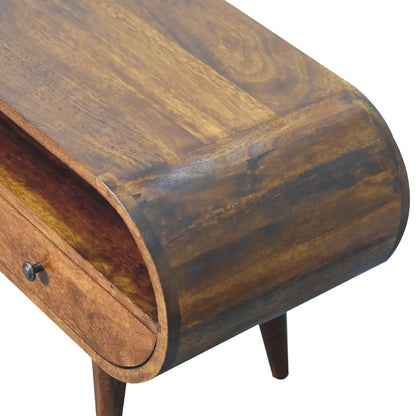 Chestnut Circular TV Stand | Media Unit
