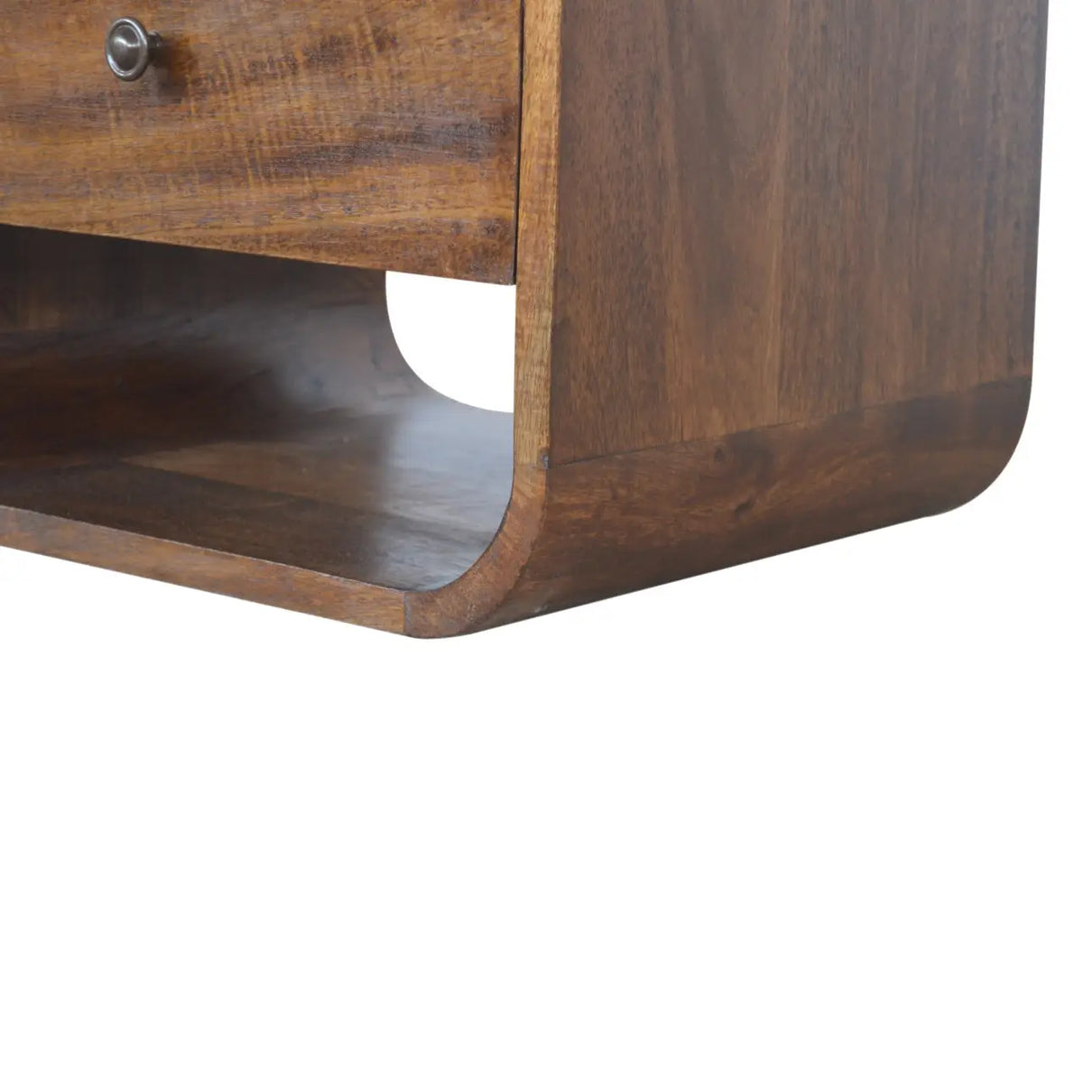 Chestnut Curve 2 Drawer Bedside Table | Nightstand