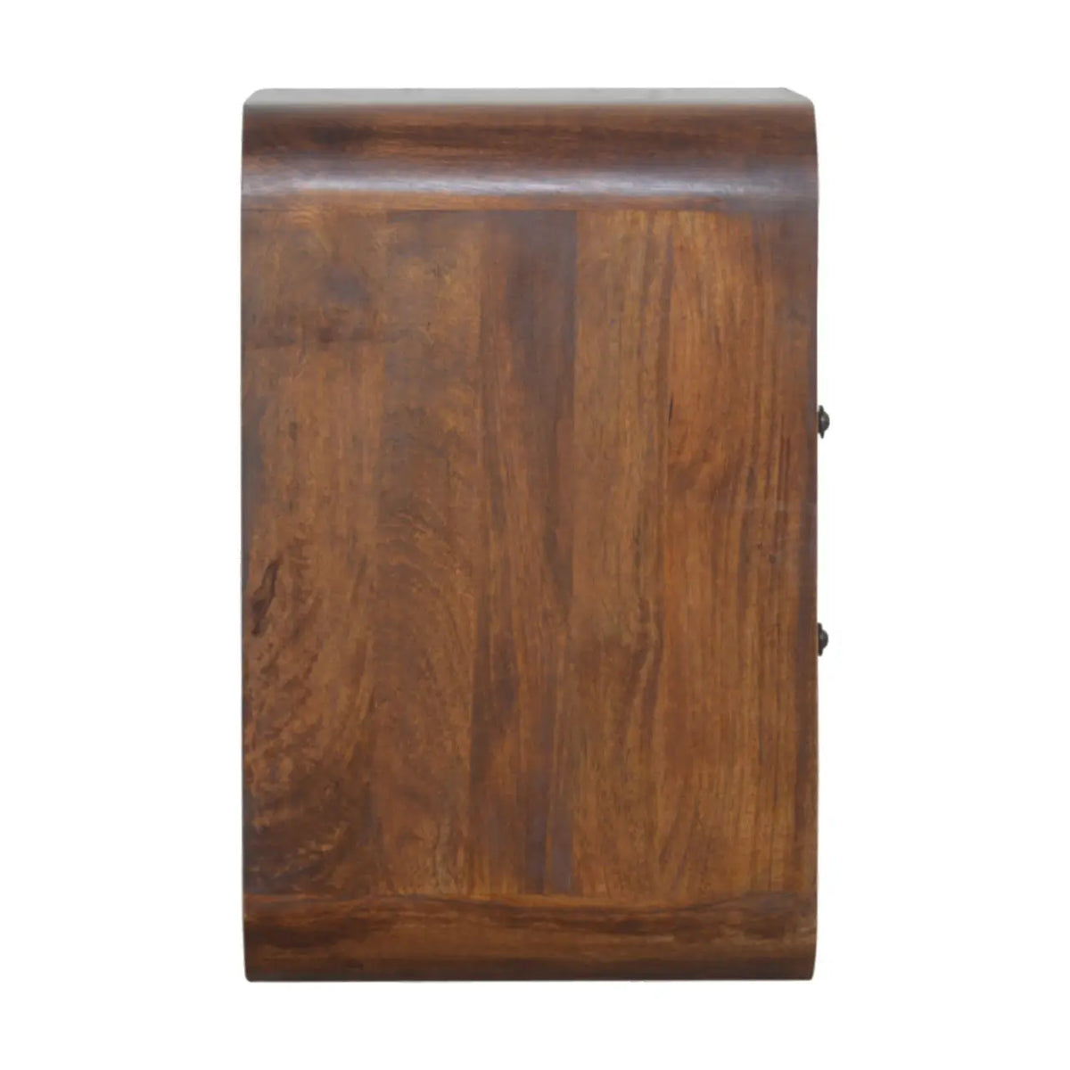 Chestnut Curve 2 Drawer Bedside Table | Nightstand