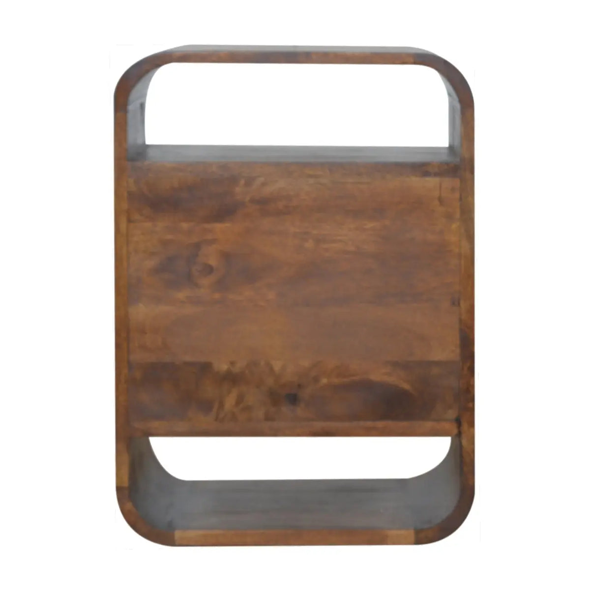 Chestnut Curve 2 Drawer Bedside Table | Nightstand