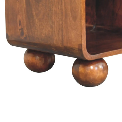 Chestnut Open Woven Bedside Table | Nightstand