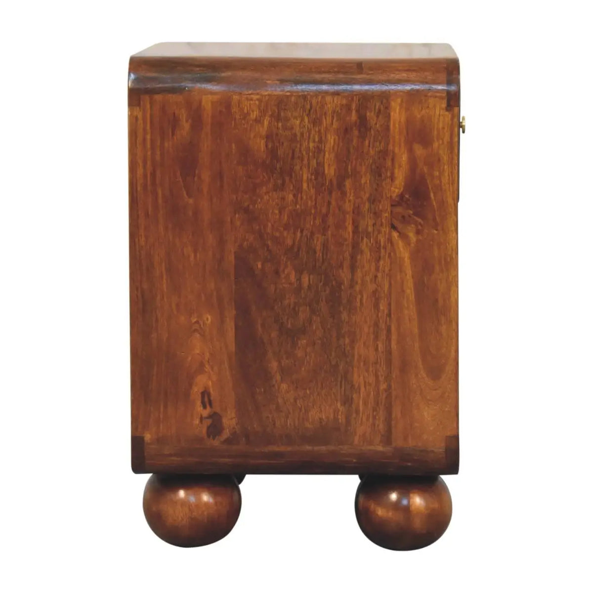 Chestnut Open Woven Bedside Table | Nightstand