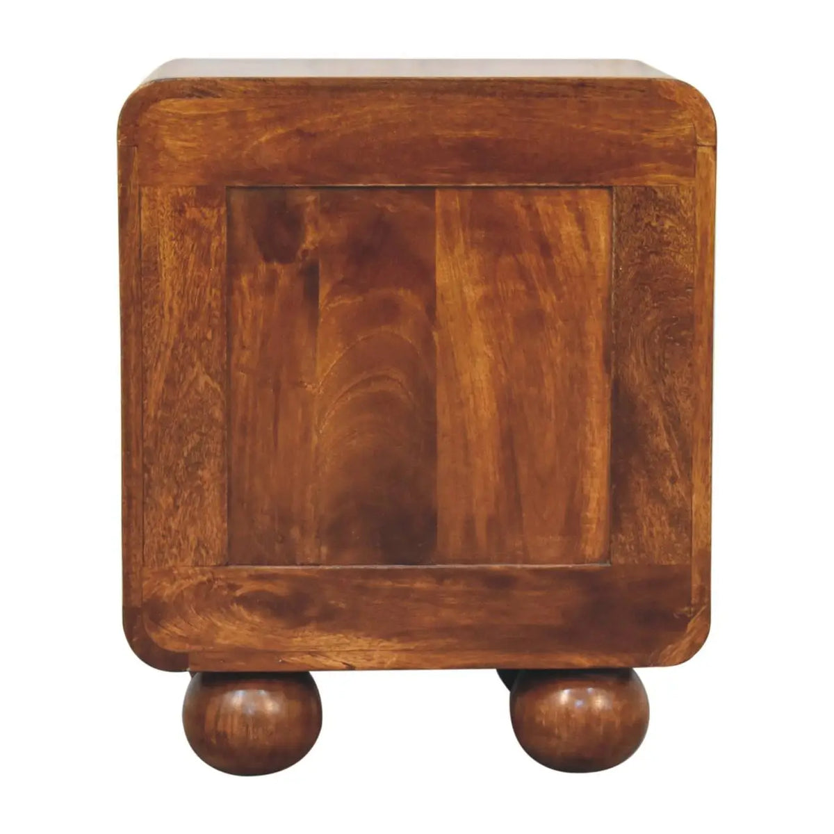 Chestnut Open Woven Bedside Table | Nightstand