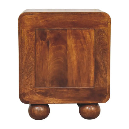 Chestnut Open Woven Bedside Table | Nightstand
