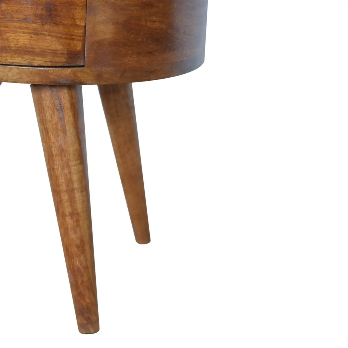 Chestnut Rounded Bedside Table | Nightstand