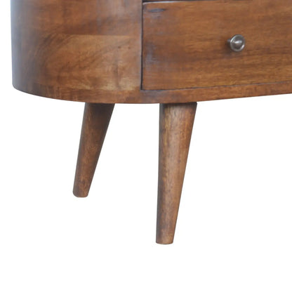 Chestnut Rounded TV Stand | Entertainment Unit