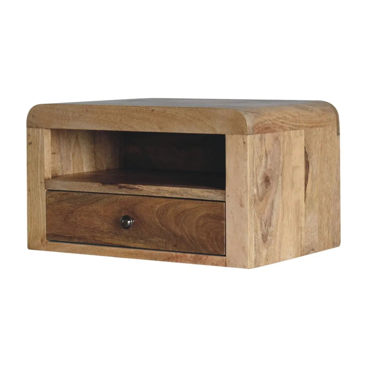 Chunky Oak-ish Floating Bedside Table | Nightstand