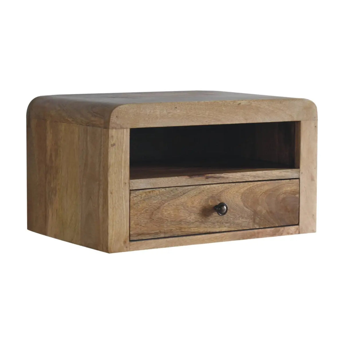 Chunky Oak-ish Floating Bedside Table | Nightstand