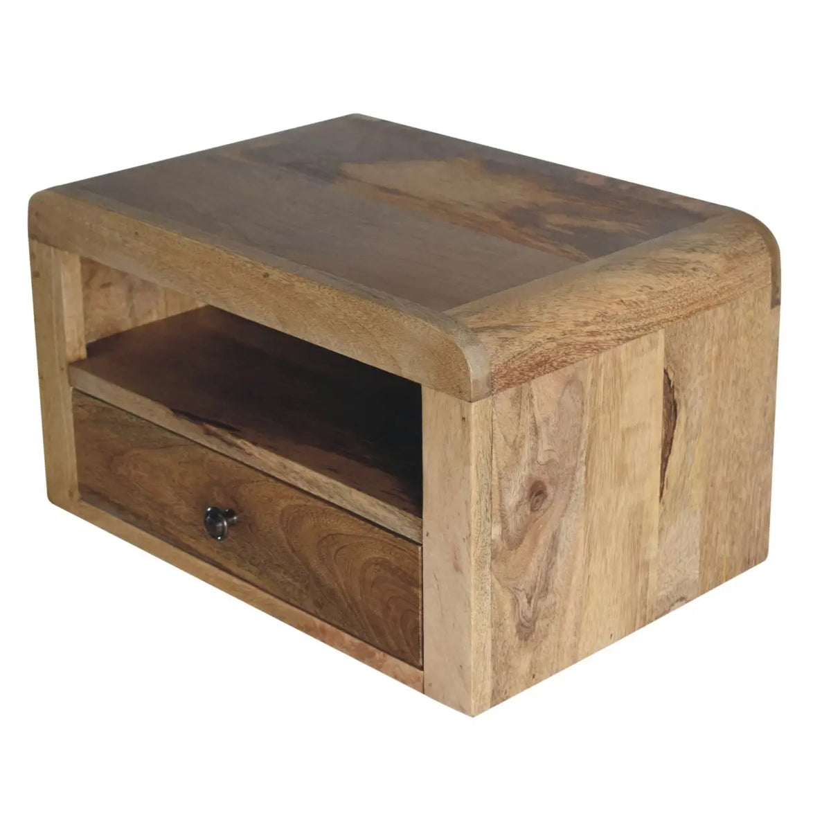 Chunky Oak-ish Floating Bedside Table | Nightstand