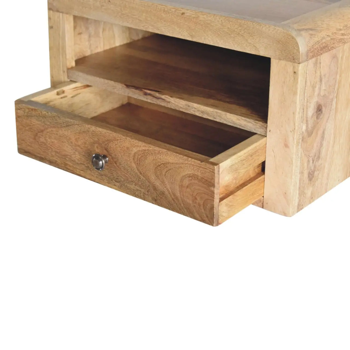 Chunky Oak-ish Floating Bedside Table | Nightstand
