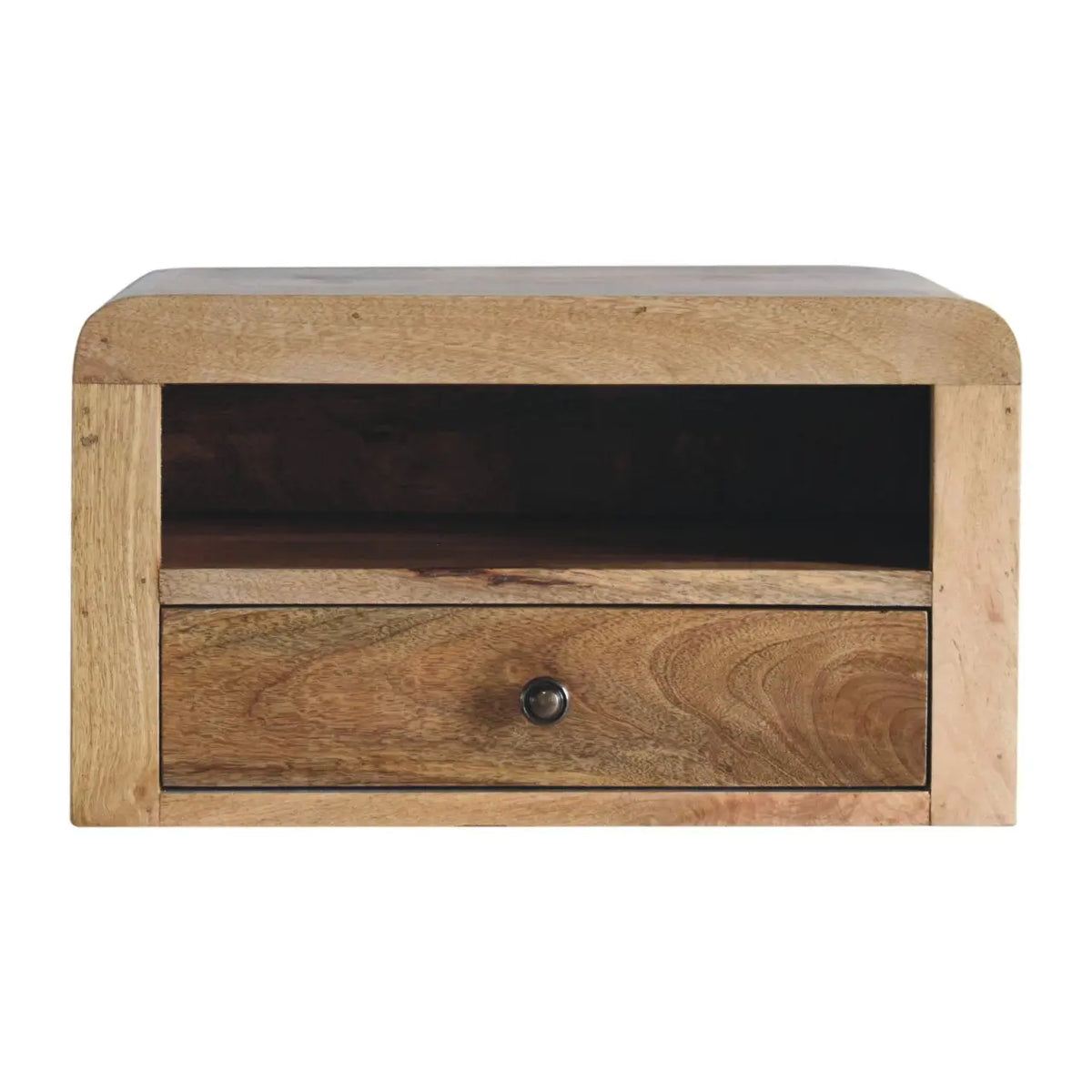 Chunky Oak-ish Floating Bedside Table | Nightstand