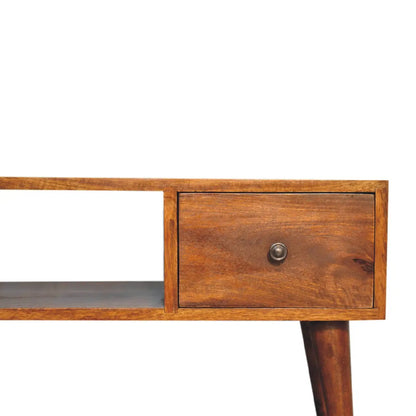 Classic Chestnut Coffee Table Solid Mango Wood Living Room Table