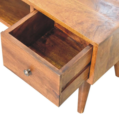 Classic Chestnut Coffee Table Solid Mango Wood Living Room Table