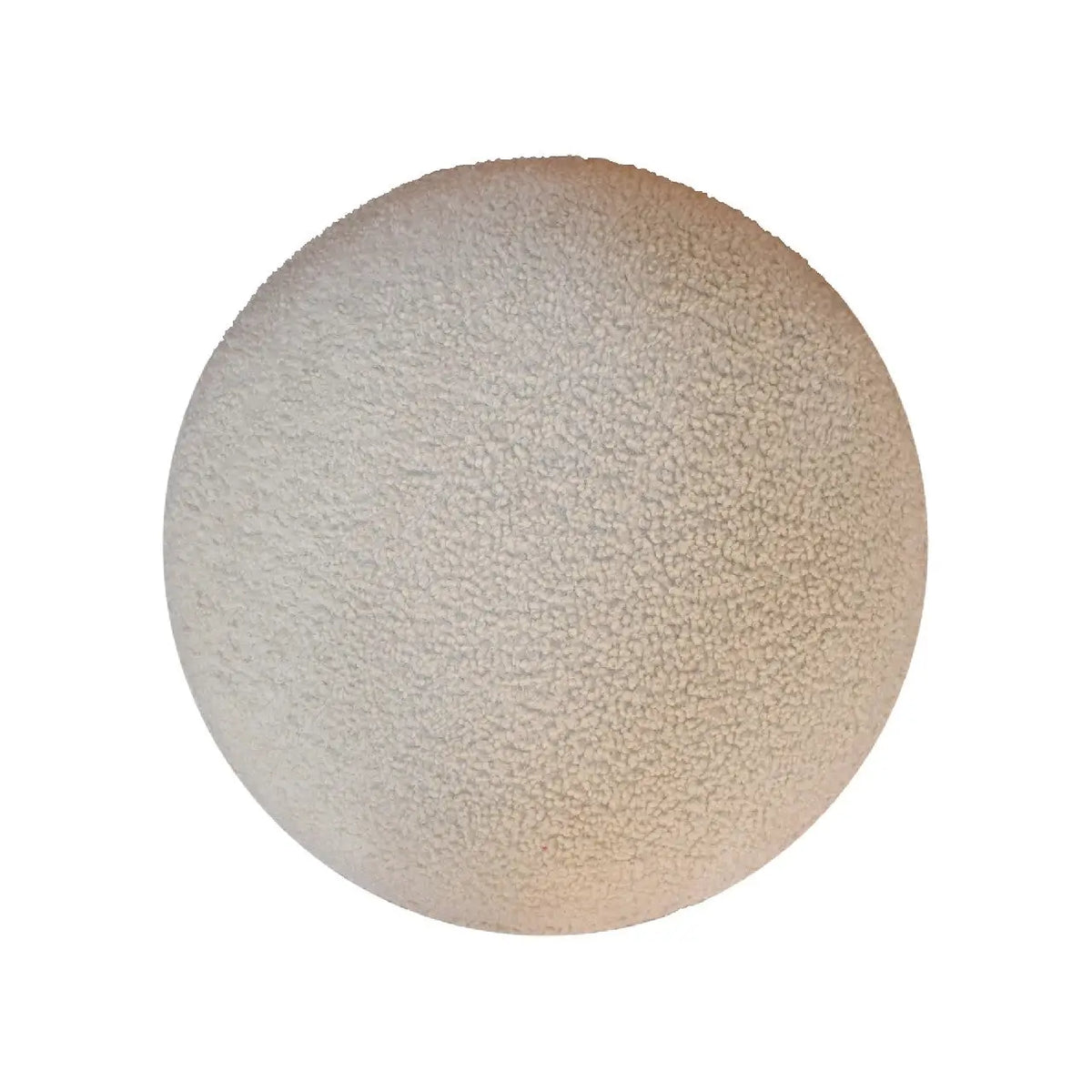 Cream Boucle Rounded Footstool | Ottoman