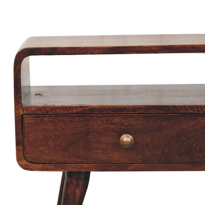 Curved California Walnut TV Stand | Media Unit
