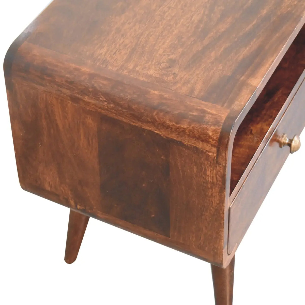 Curved California Walnut TV Stand | Media Unit