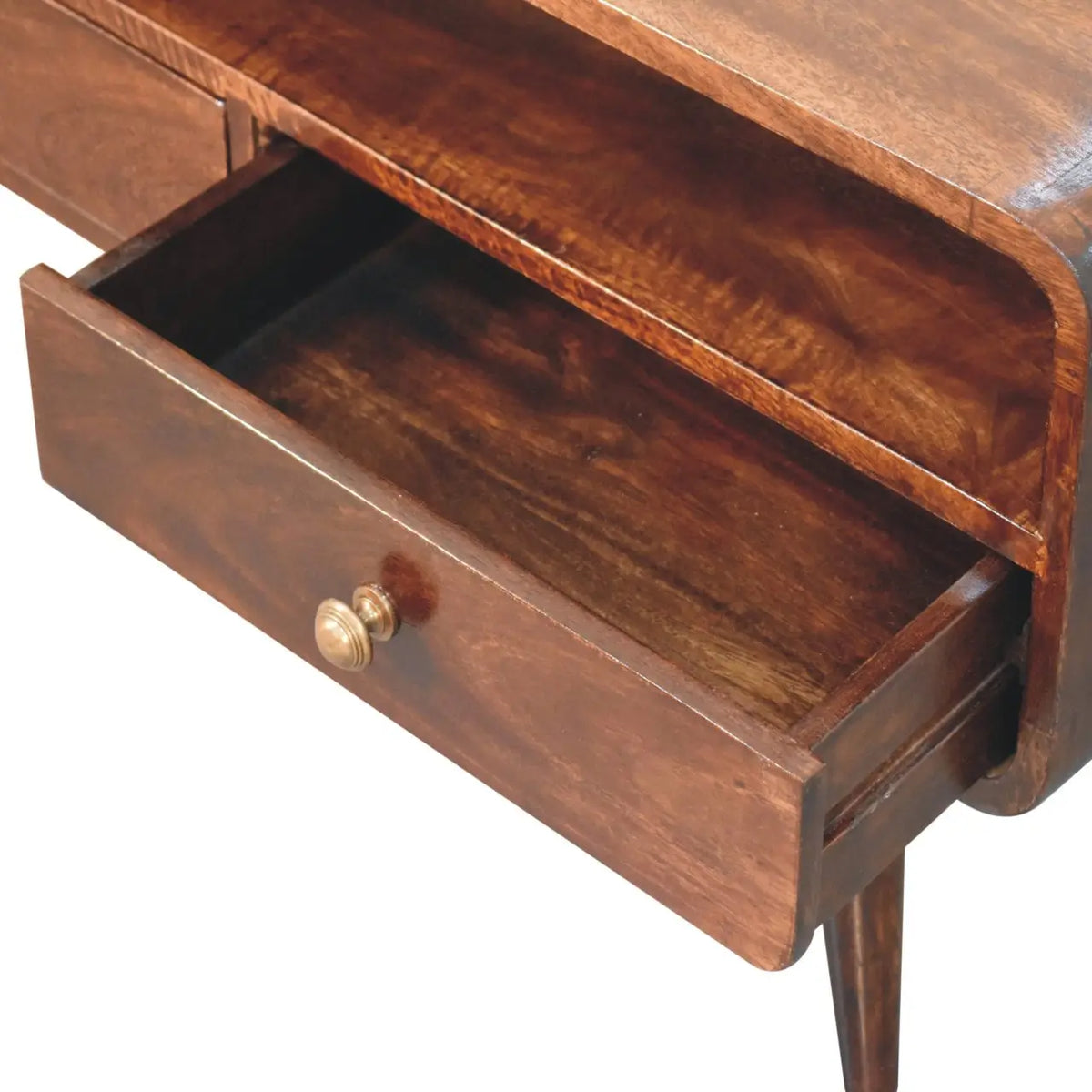 Curved California Walnut TV Stand | Media Unit