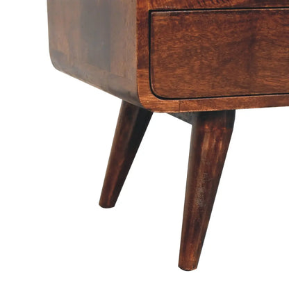 Curved California Walnut TV Stand | Media Unit