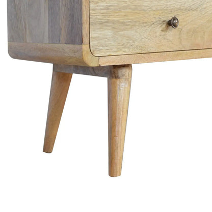 Curved Oak-ish TV Stand | Media Unit