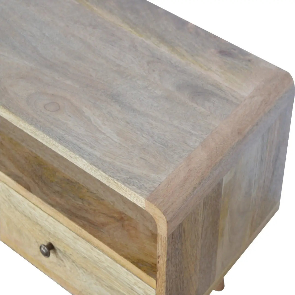 Curved Oak-ish TV Stand | Media Unit