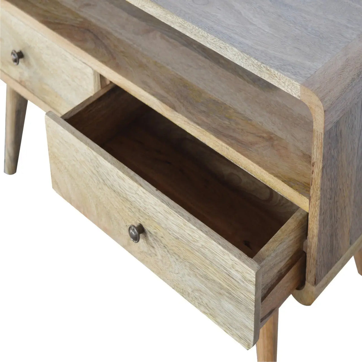 Curved Oak-ish TV Stand | Media Unit