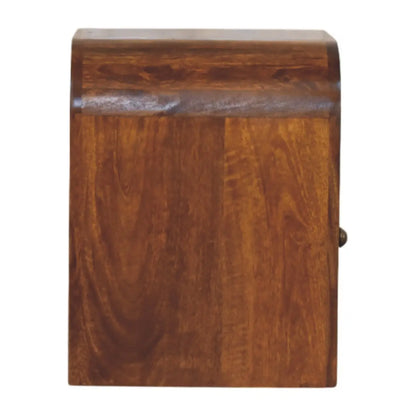 Darcy Chestnut Nightstand with Drawer and Open Shelf