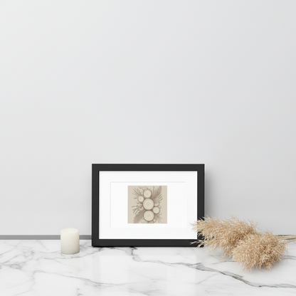 Flat Lay Botanical Candles Framed Wall Art | Livvat Exclusive