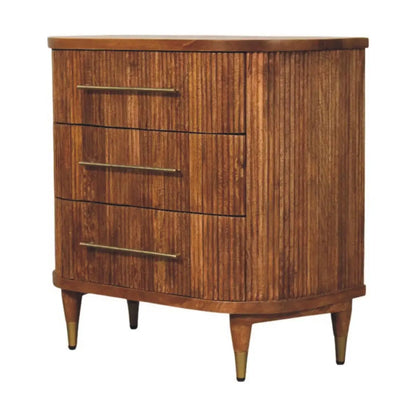 Emerson Ribbed 3-Drawer Chest of Drawers