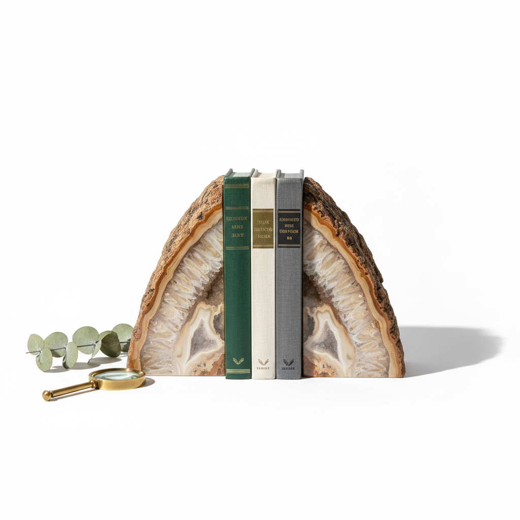 Eons Forged: Hand-Polished Petrified Wood Bookends (Pair)