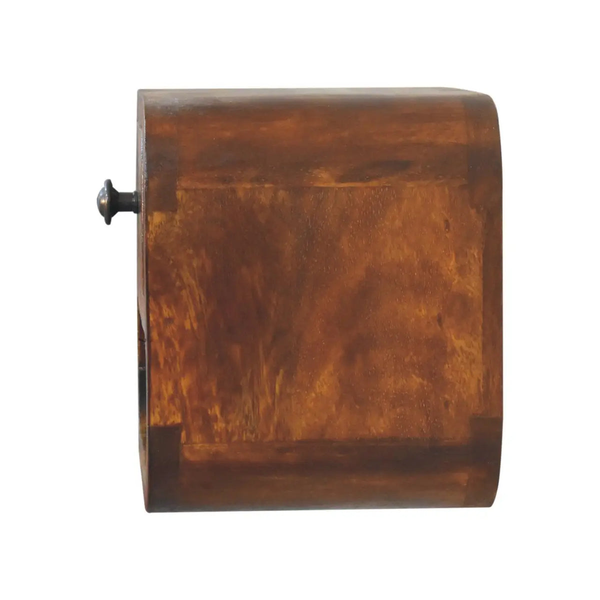Extra Mini Curved Chestnut Bedside Table with Open Slot | Nightstand