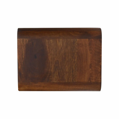 Floating Chestnut Open Console Table Wall Mounted Solid Mango Wood Shelf