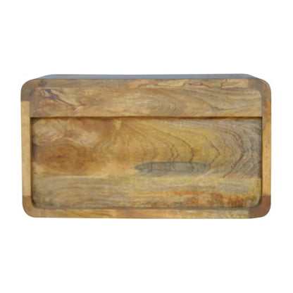 Floating Curve Open Slot Bedside Table | Nightstand