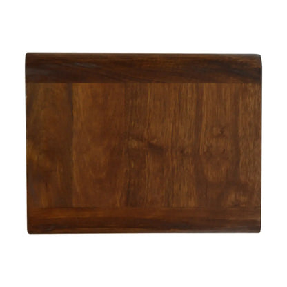 Floating Curved Chestnut Bedside Table | Nightstand