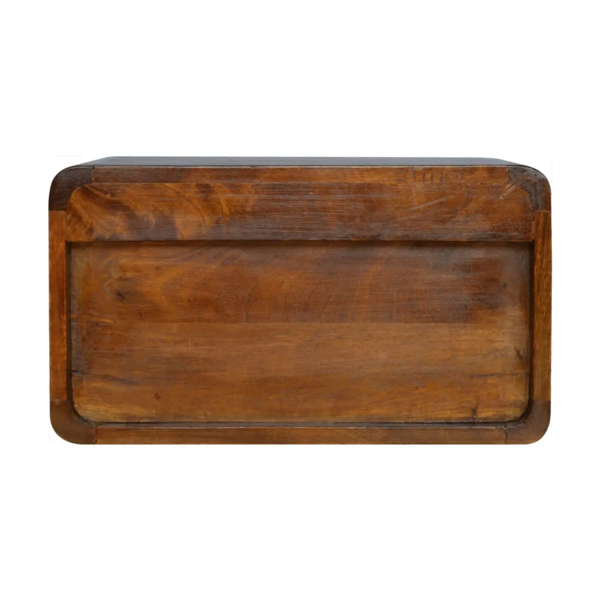 Floating Curved Chestnut Bedside Table | Nightstand