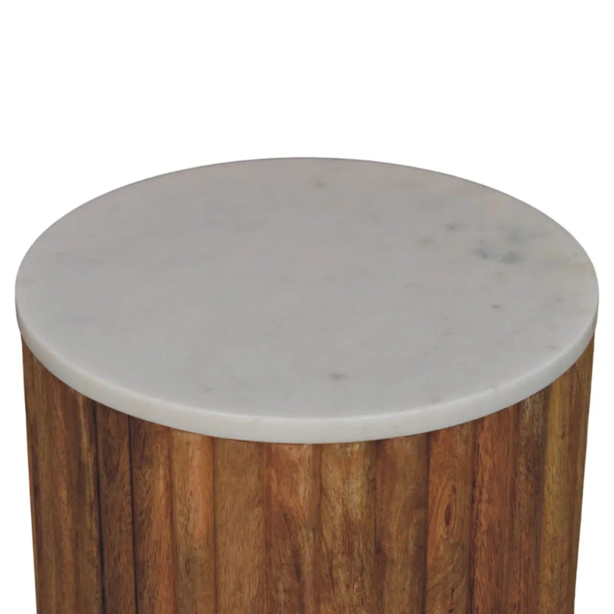 Fluted Marble Side Table