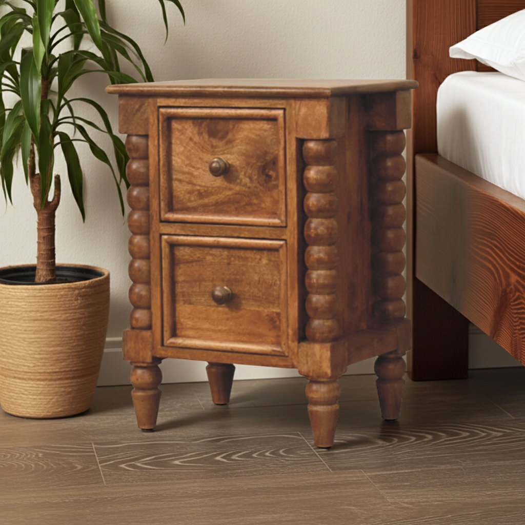 Spindle Amber Bedside