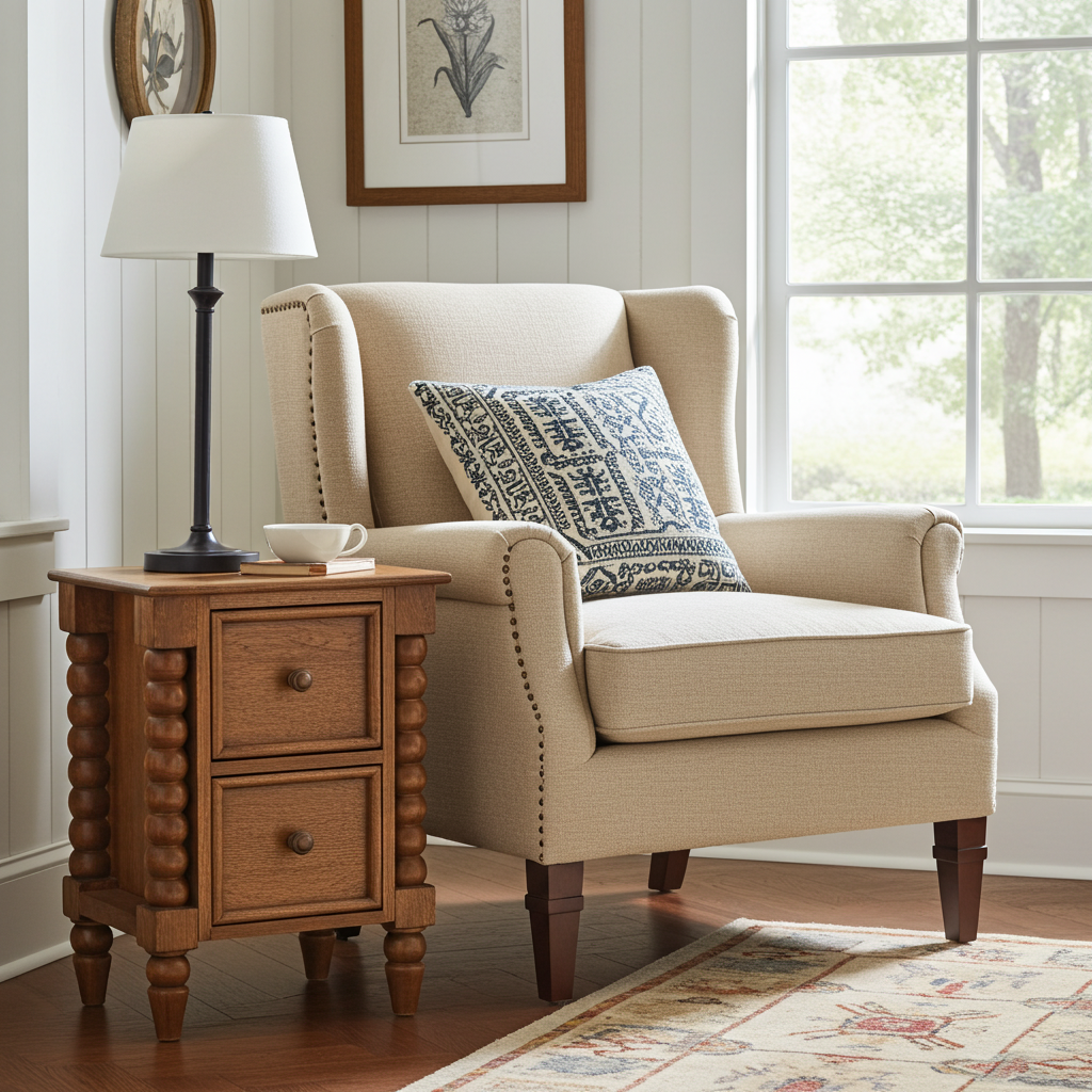 Spindle Amber Bedside