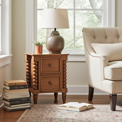 Spindle Amber Bedside