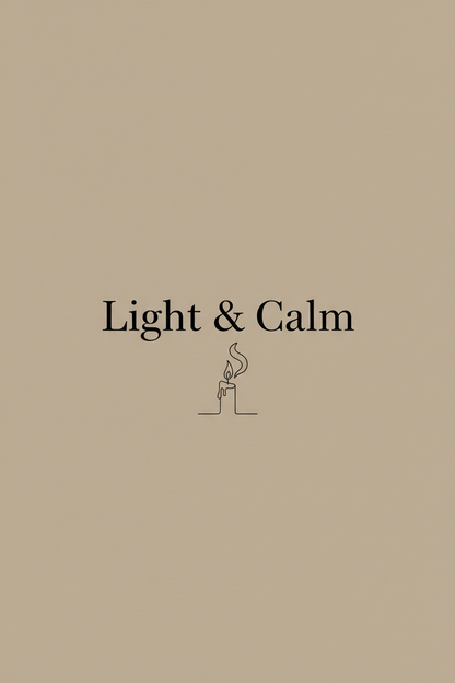 Light & Calm typography wall art print