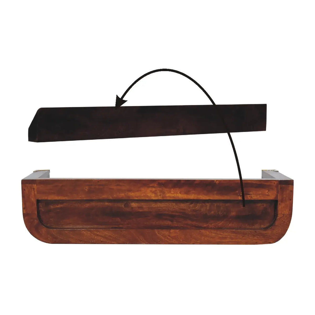 Indira Chestnut Floating Console Table