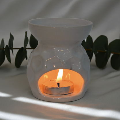 Taya White Oil Burner Set