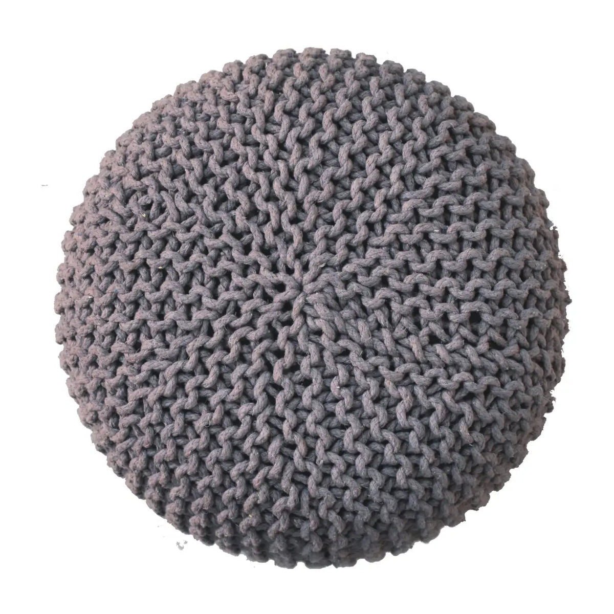 Keeva Grey Round Footstool | Ottoman