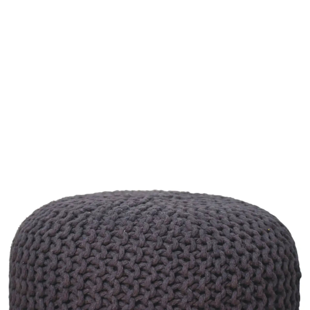 Keeva Grey Round Footstool | Ottoman